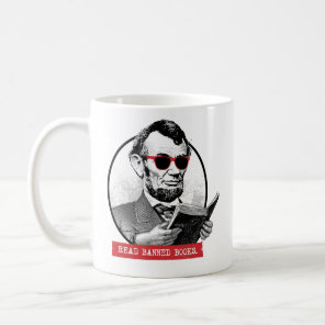 Abraham Lincoln Reads Banned Books Coffee Mug