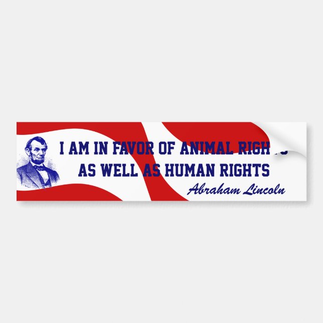 Abraham Lincoln Red White Blue Bumper Stickers (Front)