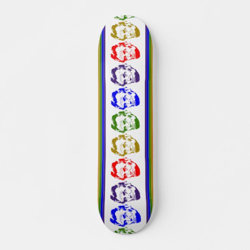 Abraham Lincoln Retro Multicolored Skateboard