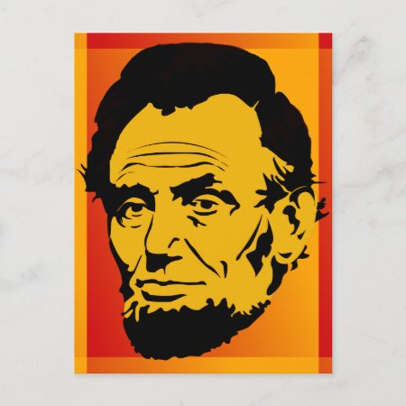 Abraham Lincoln Retro Pop Art Postcard