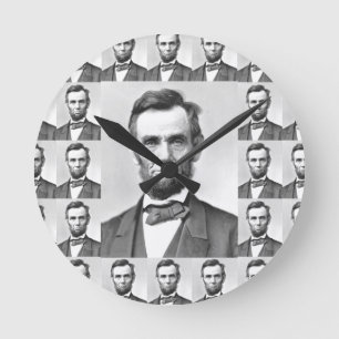 Abraham Lincoln Round Clock