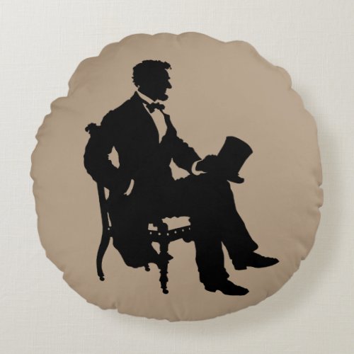 Abraham Lincoln Round Pillow