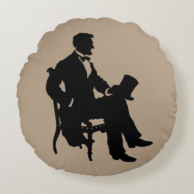 Abraham Lincoln Round Pillow (Front)