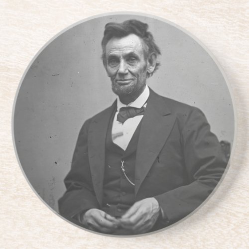 Abraham Lincoln Sandstone Coaster