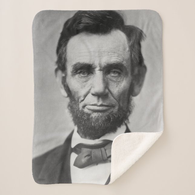 Abraham Lincoln Sherpa Blanket (Front)