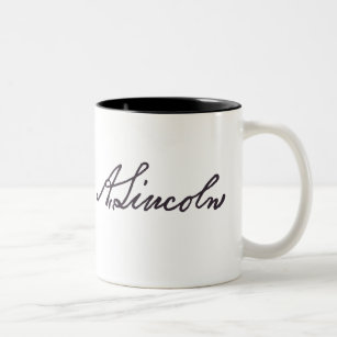 Abraham Lincoln Signature Two-Tone Coffee Mug