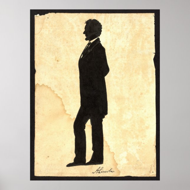 Abraham Lincoln Silhouette 1860 Poster (Front)