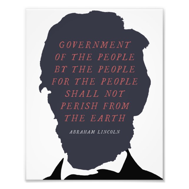Abraham Lincoln Silhouette Photo Print (Front)