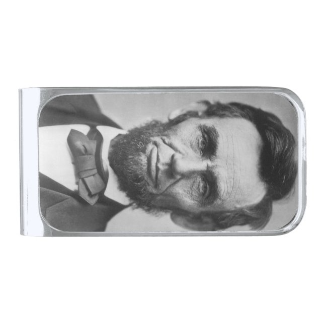 Abraham Lincoln Silver Finish Money Clip (Front)