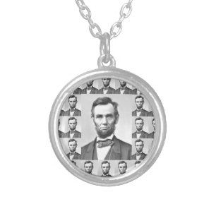 Abraham Lincoln   Silver Plated Necklace