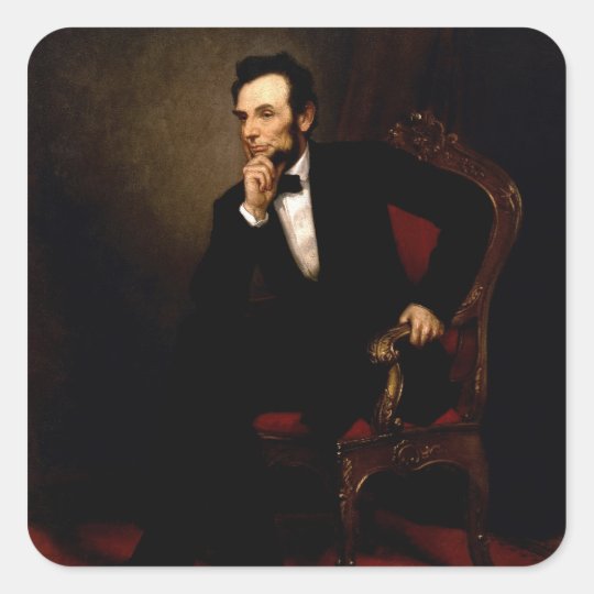 Abraham Lincoln Square Sticker