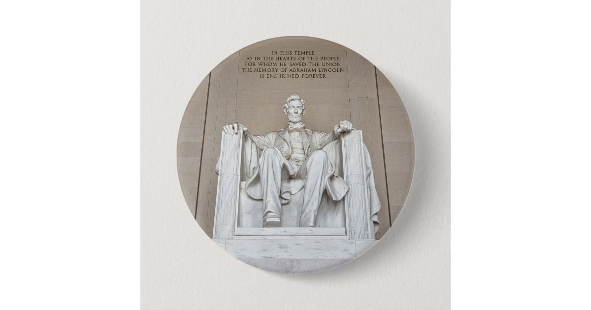 Statue Figure Button Abraham Lincoln Statue Button | Zazzle