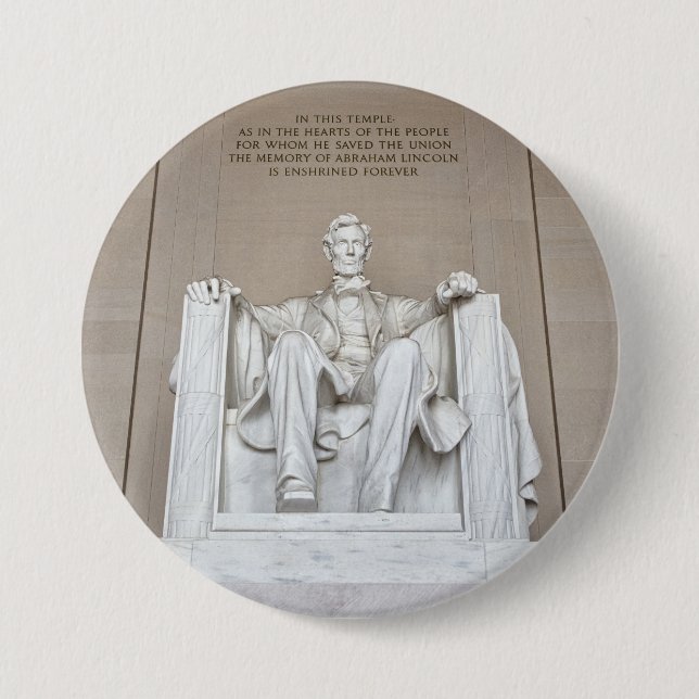 Abraham Lincoln Statue Button (Front)