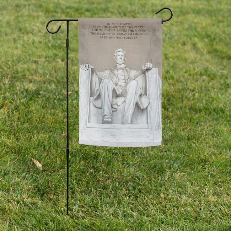 Abraham Lincoln Statue Garden Flag Zazzle