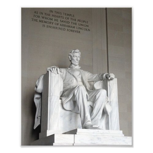 Abraham Lincoln Statue Lincoln Memorial Washington Photo Print