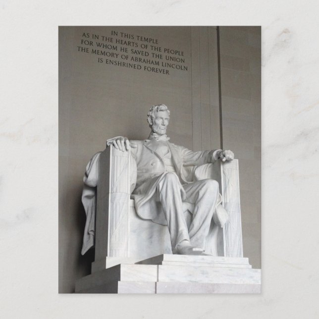Abraham Lincoln Statue Lincoln Memorial Washington Postcard (Front)
