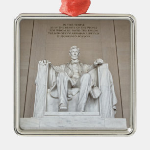 Abraham Lincoln Statue Metal Ornament