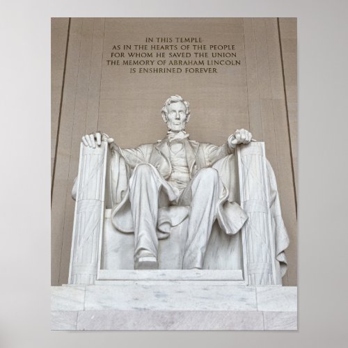 Abraham Lincoln Statue Poster