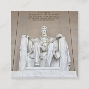 Abraham Lincoln Statue Square Business Card