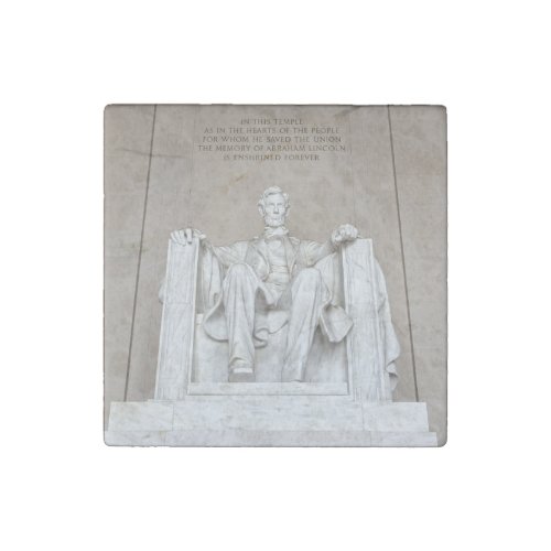 Abraham Lincoln Statue Stone Magnet