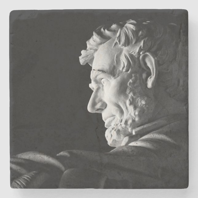 Abraham Lincoln Stone Coaster (Front)