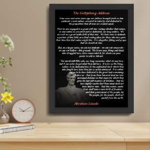 Abraham Lincoln - The Gettysburg Address Framed Art