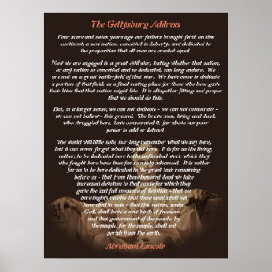 Abraham Lincoln - The Gettysburg Address Poster