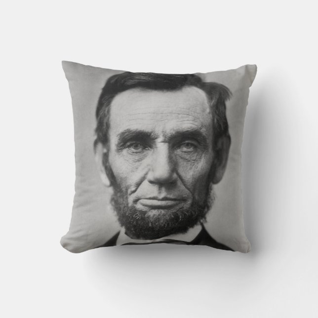 Abraham Lincoln Throw Pillow (Front)