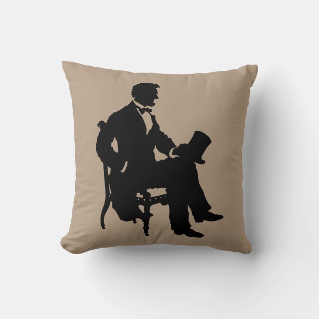 Abraham Lincoln Throw Pillow (Front)