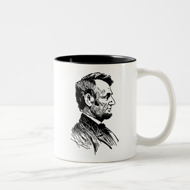 Abraham Lincoln Two-Tone Coffee Mug (Right)