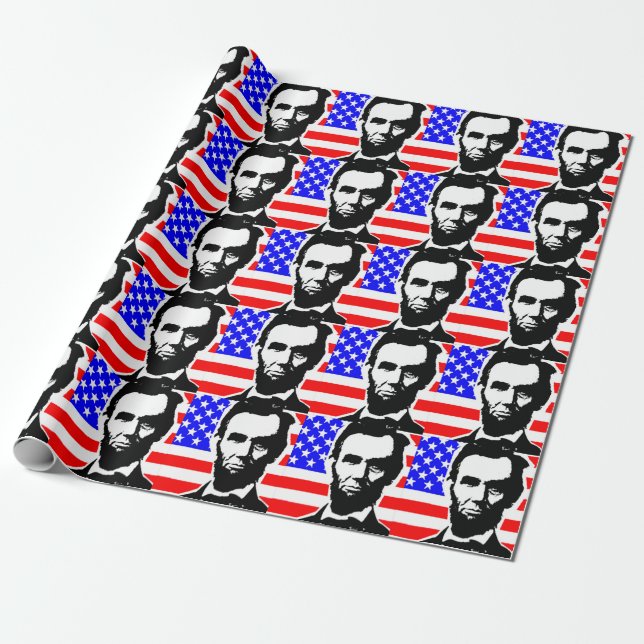 ABRAHAM LINCOLN-UNION   WRAPPING PAPER (Unrolled)