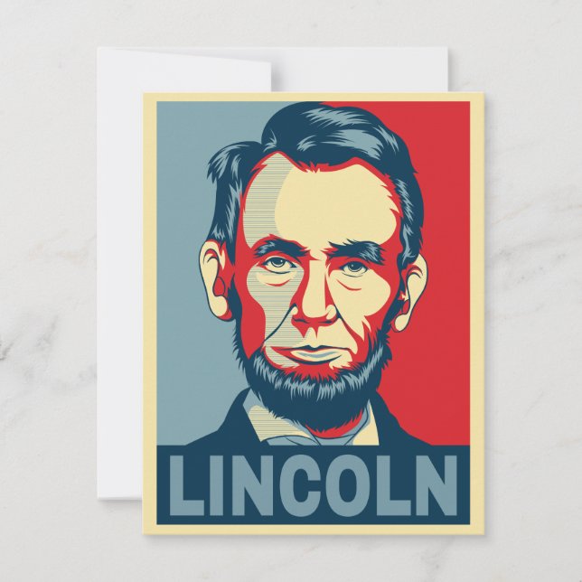 Abraham Lincoln USA President Hope Style Invitation (Front)