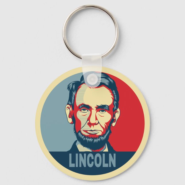 Abraham Lincoln USA President Hope Style Keychain (Front)
