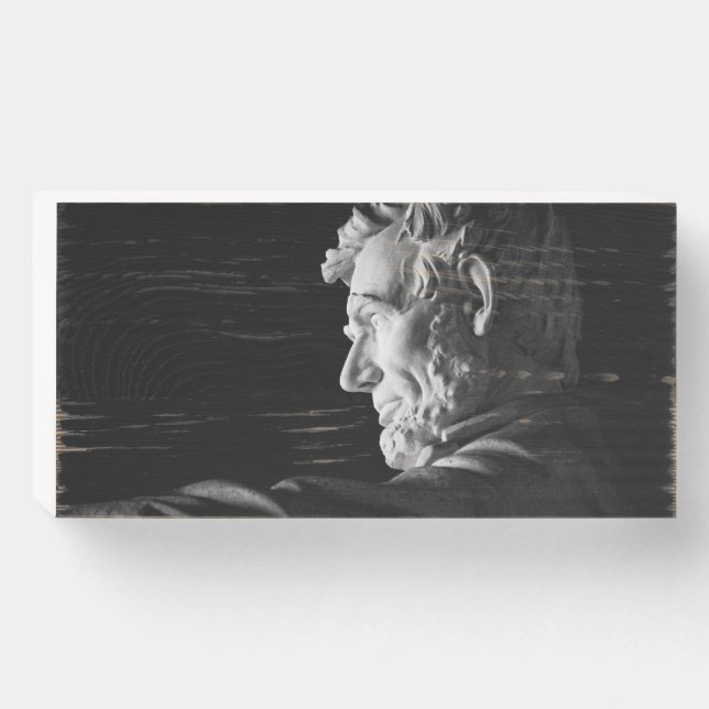 Abraham Lincoln Wooden Box Sign (Front Horizontal)
