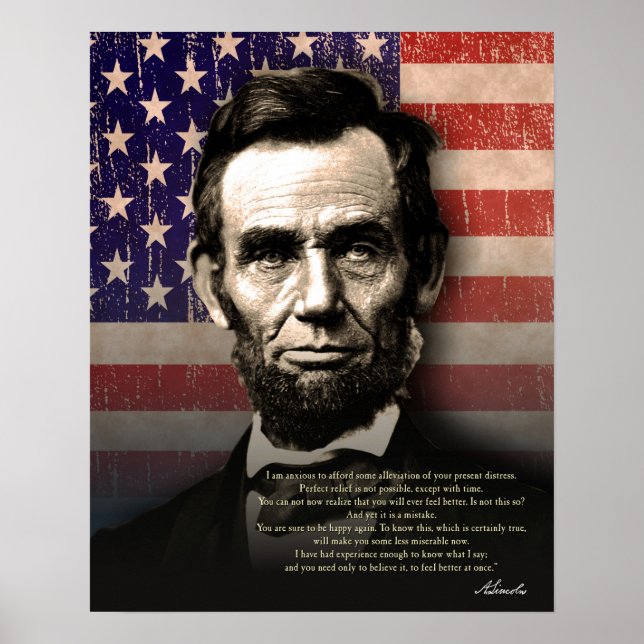 Abraham Lincoln- "You are Sure to be Happy Again" Poster (Front)