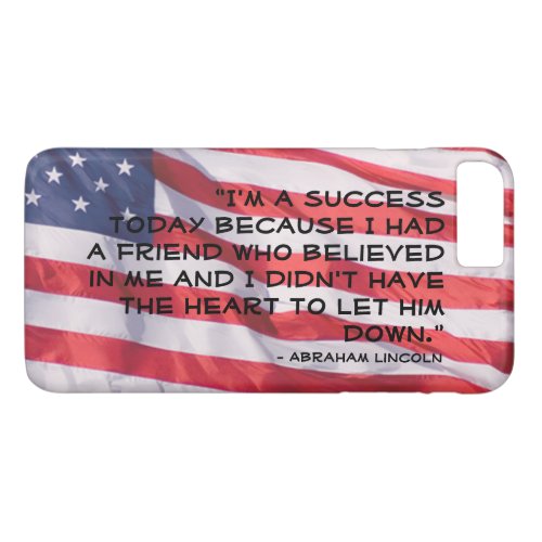 Abraham Lincolns Quote on Success iPhone 8 Plus7 Plus Case