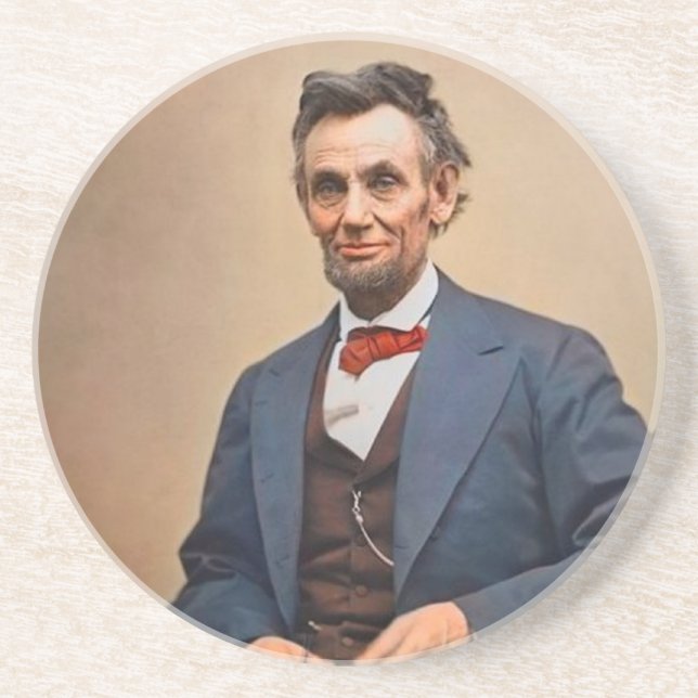 Abraham Lincolon Drink Coaster (Front)