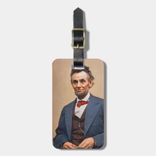 Abraham Lincolon Luggage Tag (Front Vertical)