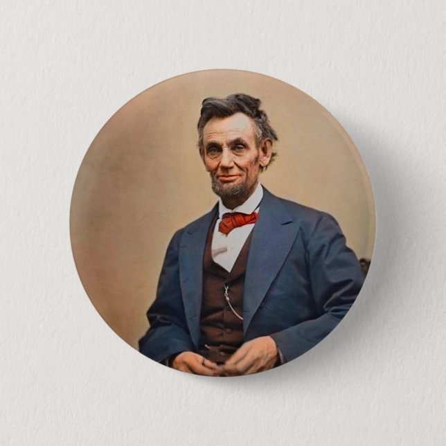 Abraham Lincolon Pinback Button (Front)