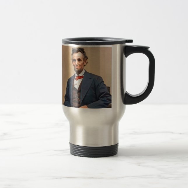 Abraham Lincolon Travel Mug (Right)