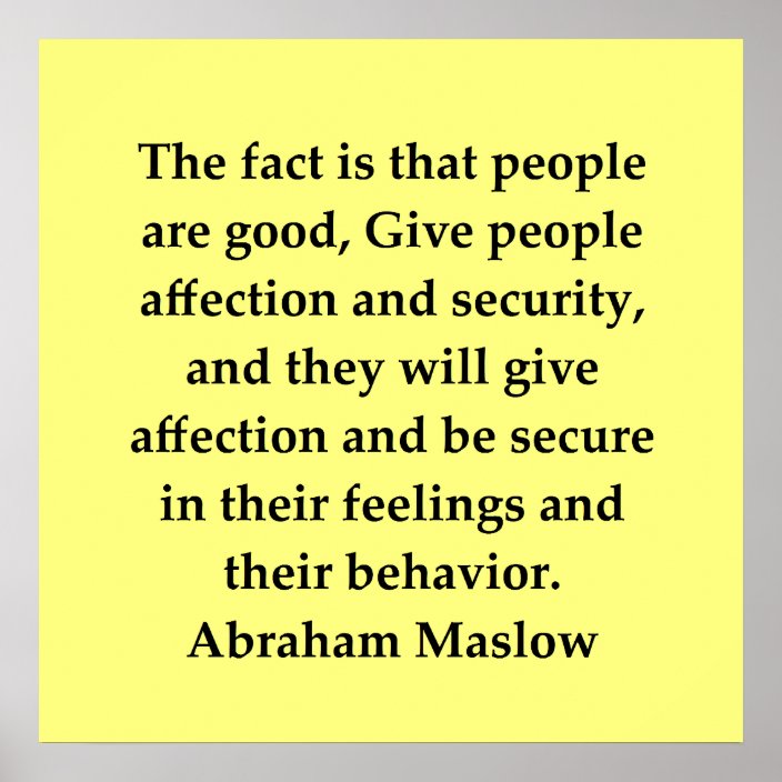 abraham maslow quote poster | Zazzle.com