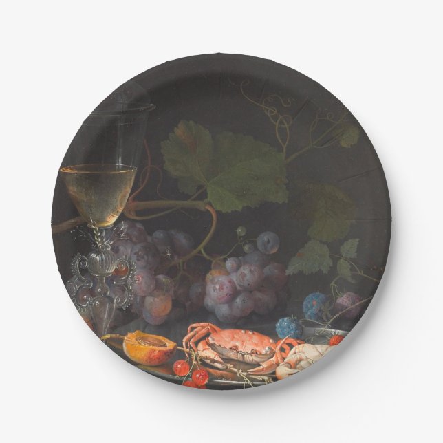Abraham Mignon - Still Life With Crabs Paper Plates (Front)