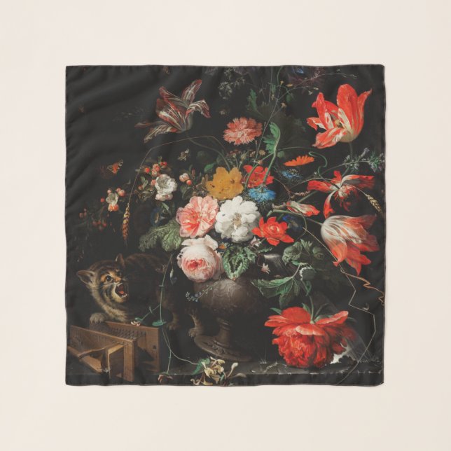 Abraham Mignon The Overturned Bouquet. Floral Scarf (Front)