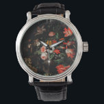 Abraham Mignon The Overturned Bouquet. Floral Watch<br><div class="desc">Abraham Mignon "The Overturned Bouquet" watch. Floral renaissance art.</div>