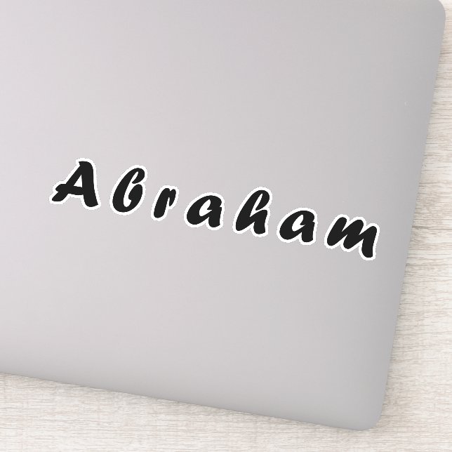 Abraham name, For Abraham Sticker (Detail)
