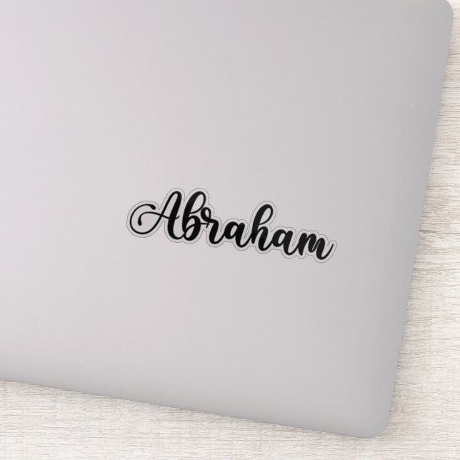 Abraham Name - Handwritten Calligraphy Sticker (Detail)