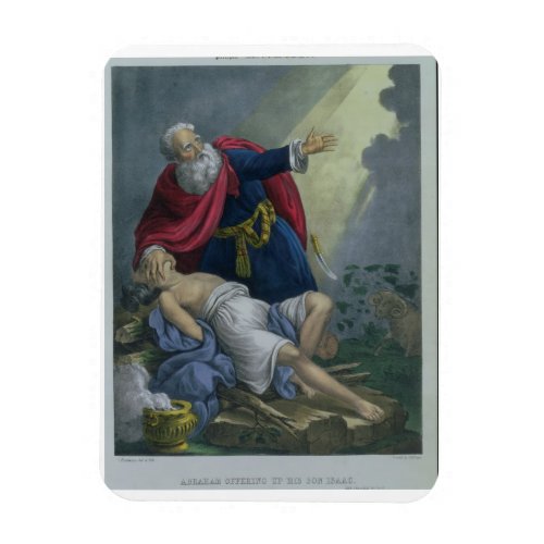 Abraham Offering Up his Son Isaac from a Bible pr Magnet