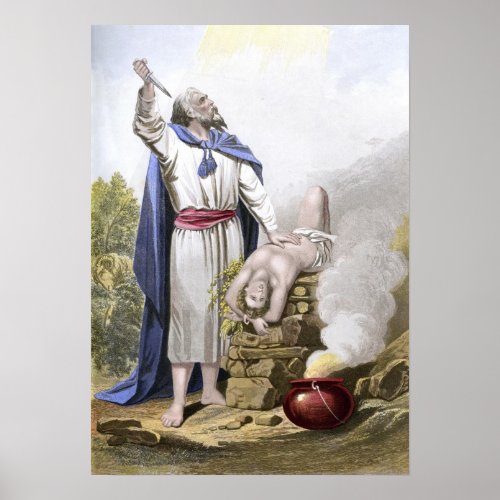 Abraham offering up Isaac Poster