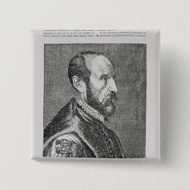 Abraham Ortelius Pinback Button (Front)