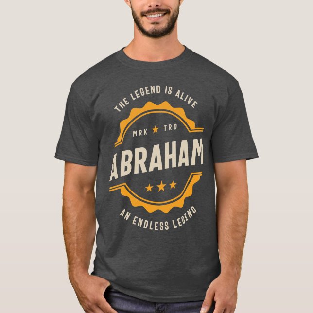 Abraham Personalized Name Birthday Gift T-Shirt (Front)